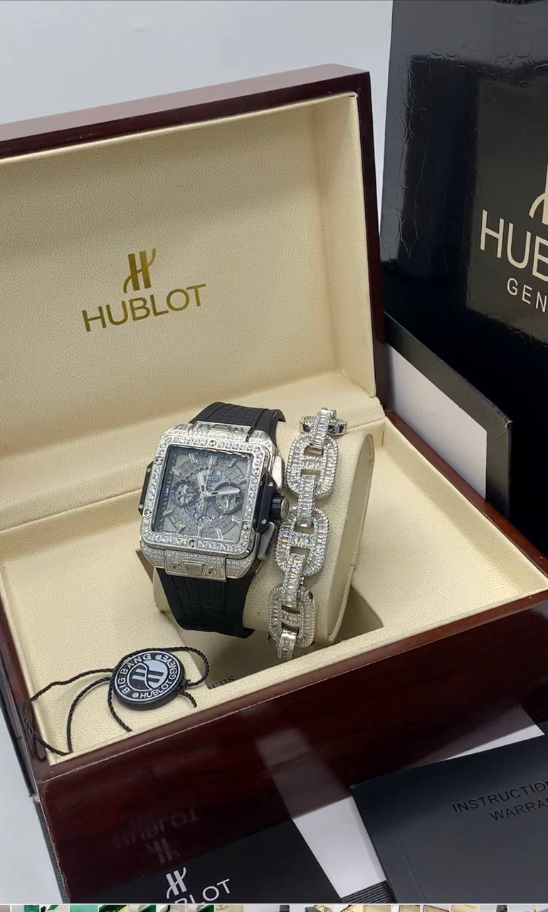 High Quality Luxury Hublot Watch With Zirconia Bracelet