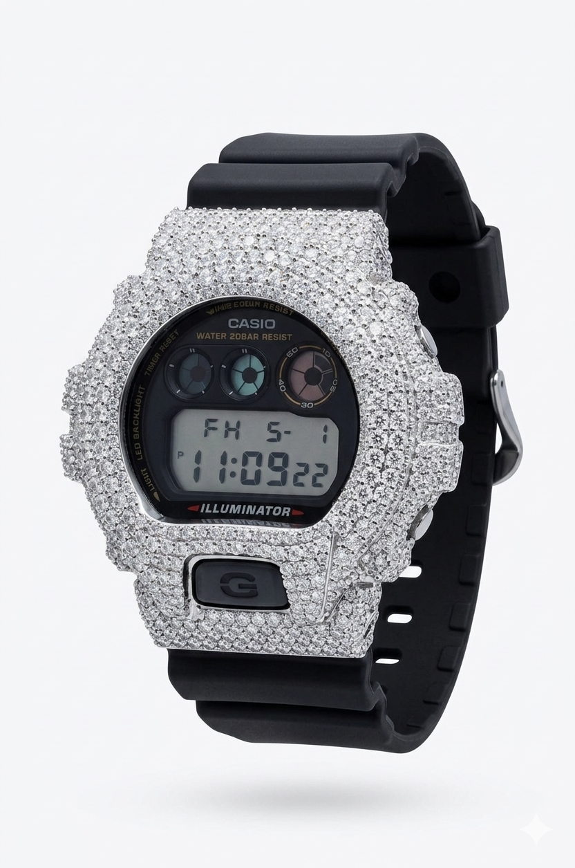 VVS Moissanite Diamond Bussdown G-Shock Watch