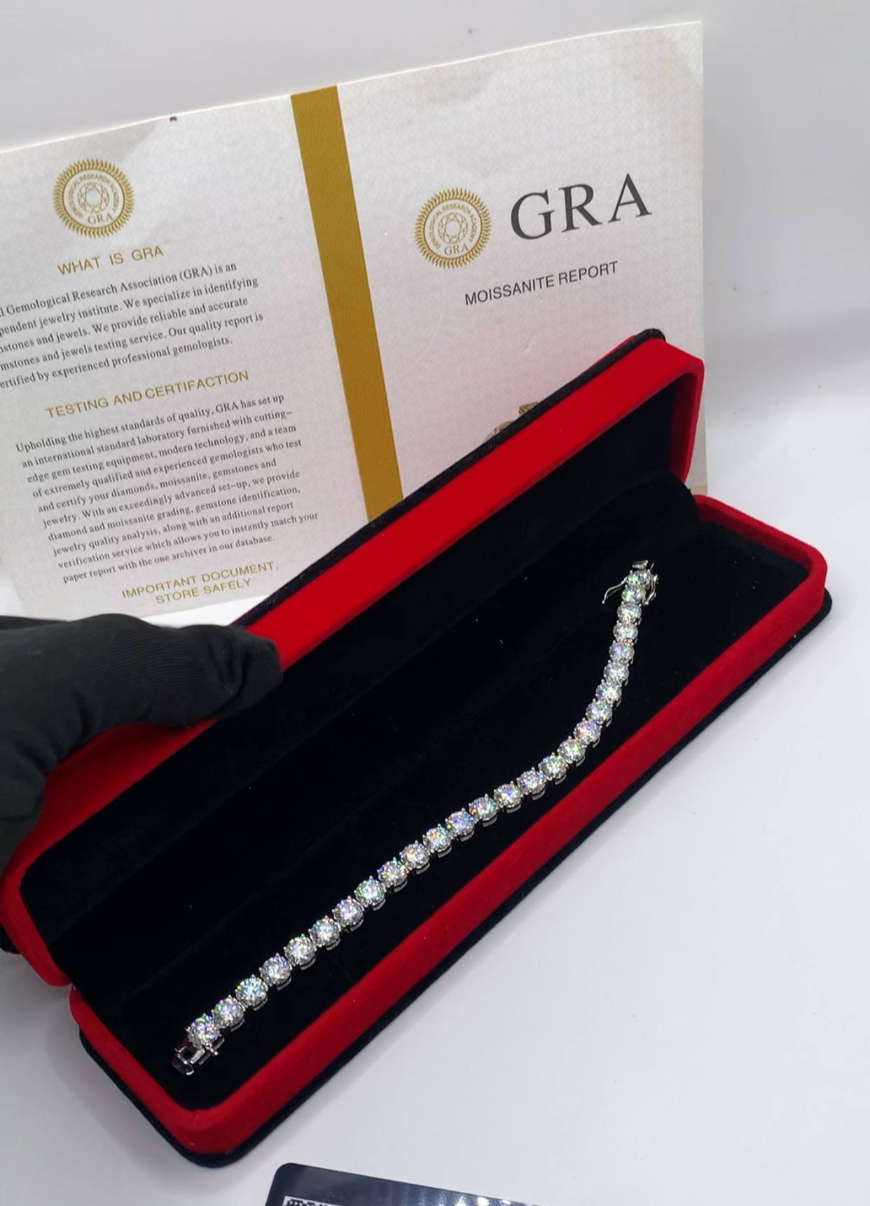 6.5mm VVS Mossanite Diamond Tennis Bracelet