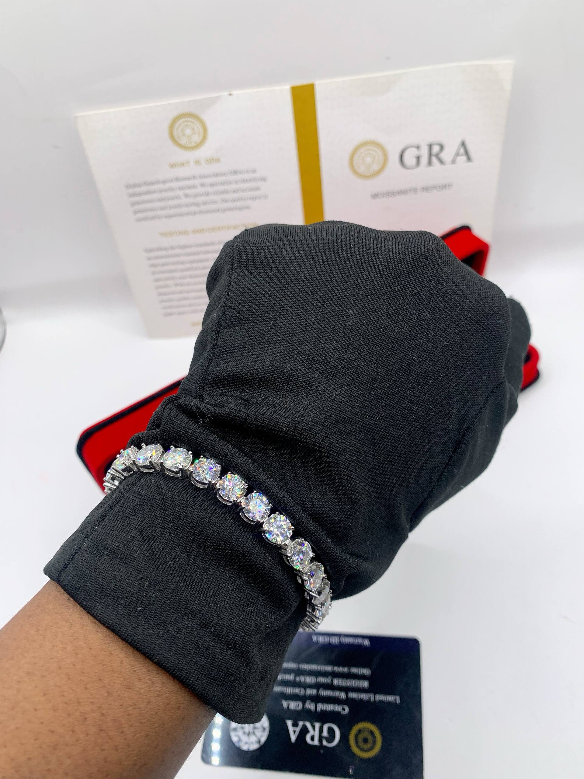 6.5mm VVS Mossanite Diamond Tennis Bracelet