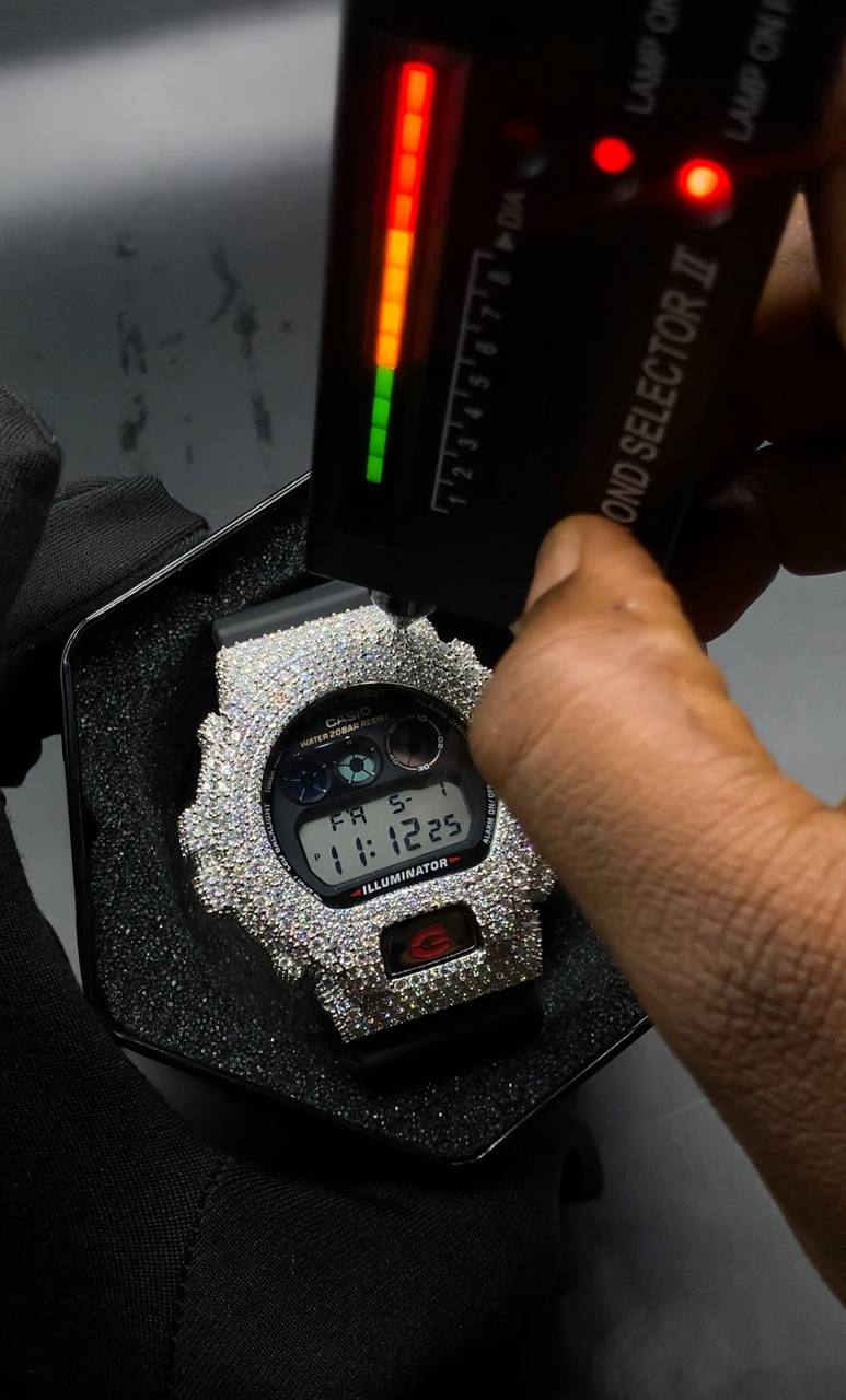 VVS Moissanite Diamond Bussdown G-Shock Watch