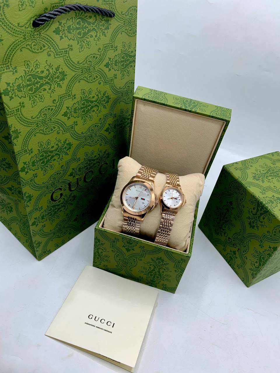 High Quality Luxury Gucci Couple Watch Set