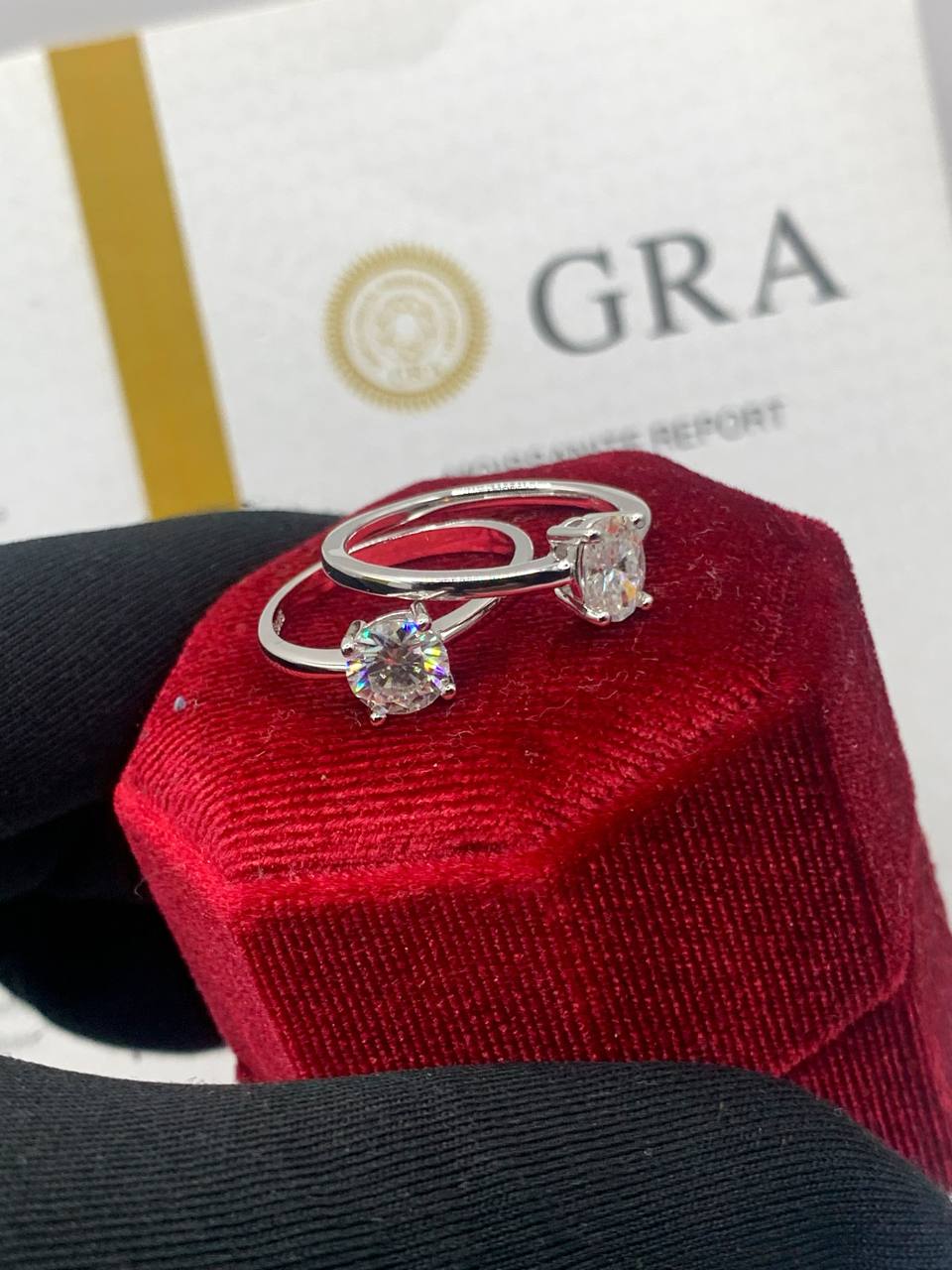 New VVS Moissanite Diamond Ring Design