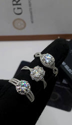 VVS Moissanite wedding and engagement ring