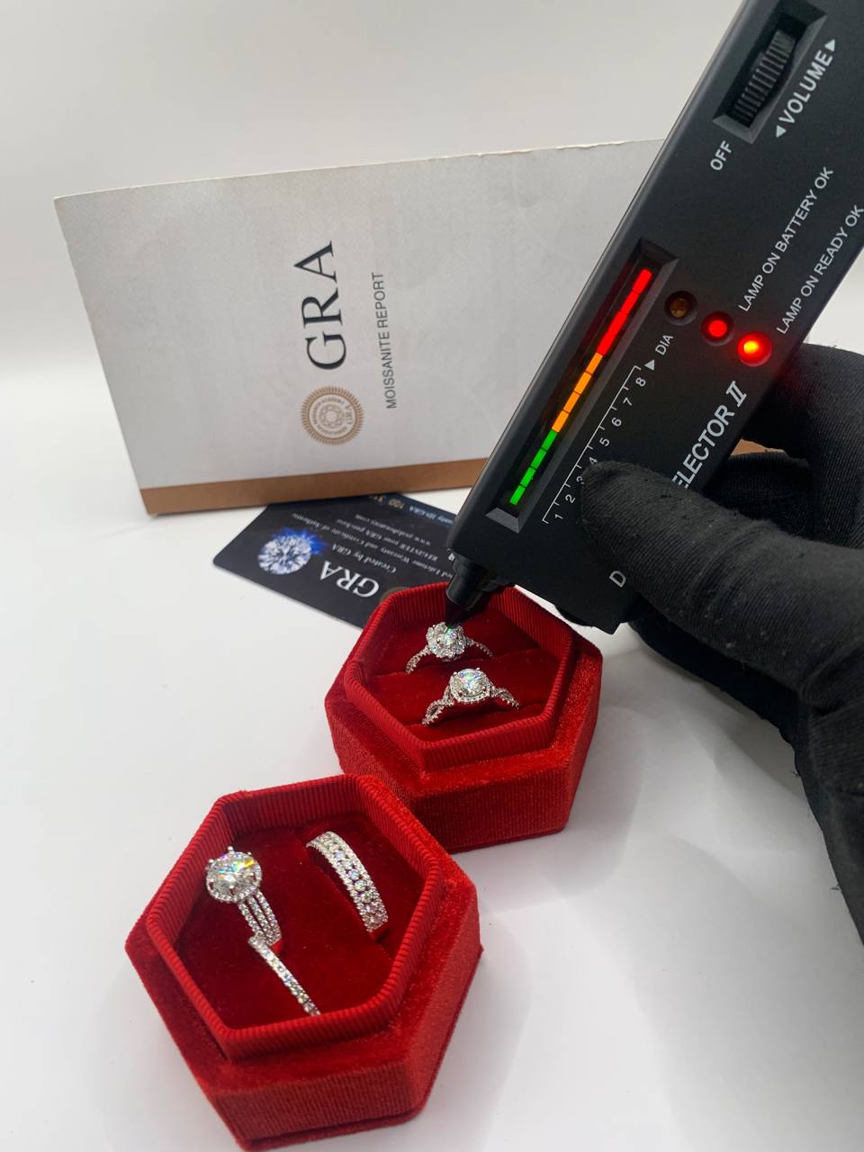 VVS Moissanite wedding and engagement ring