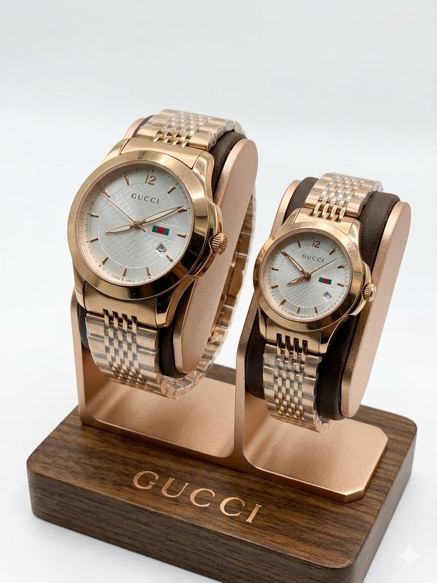 High Quality Luxury Gucci Couple Watch Set