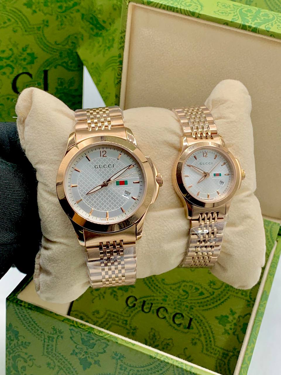 High Quality Luxury Gucci Couple Watch Set