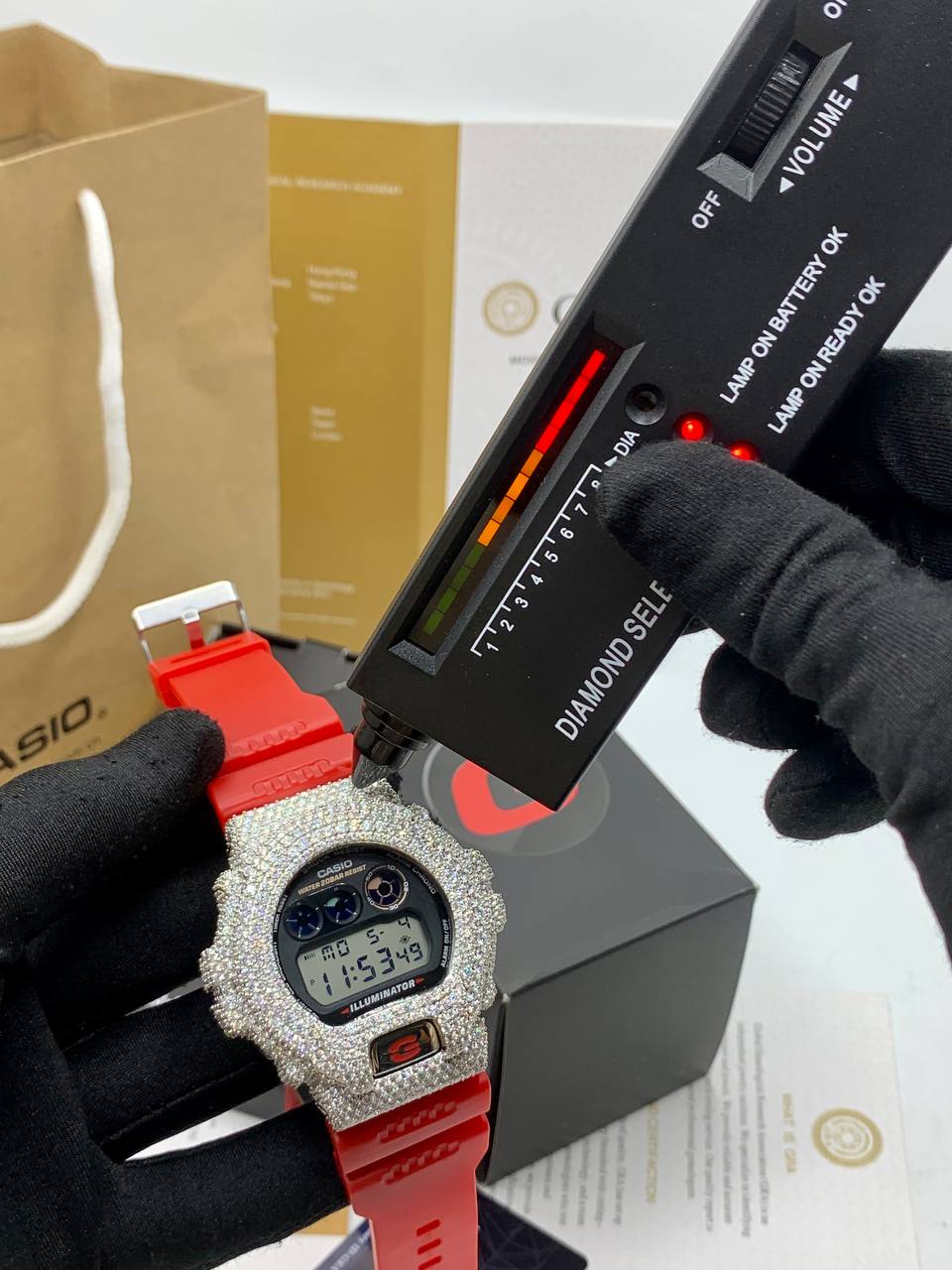 VVS Moissanite Diamond Bussdown G-Shock Watch