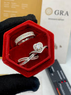 5.0ct Emerald VVS Moissanite Rings